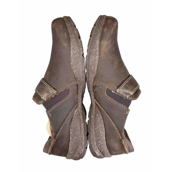 CLARKS WOMEN’S SIZE 6.5 ROSEVILLE DOT DARK BROWN LEATHER SLIP-ON LOAFER - Picture 5 of 8